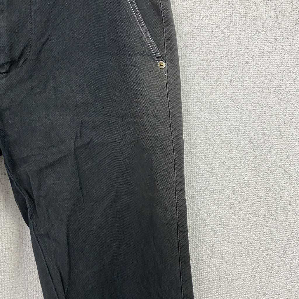 adidas　アディダス　ダストレッチパンツ　ジップフライ　黒　ブラック　76サイズ　古着