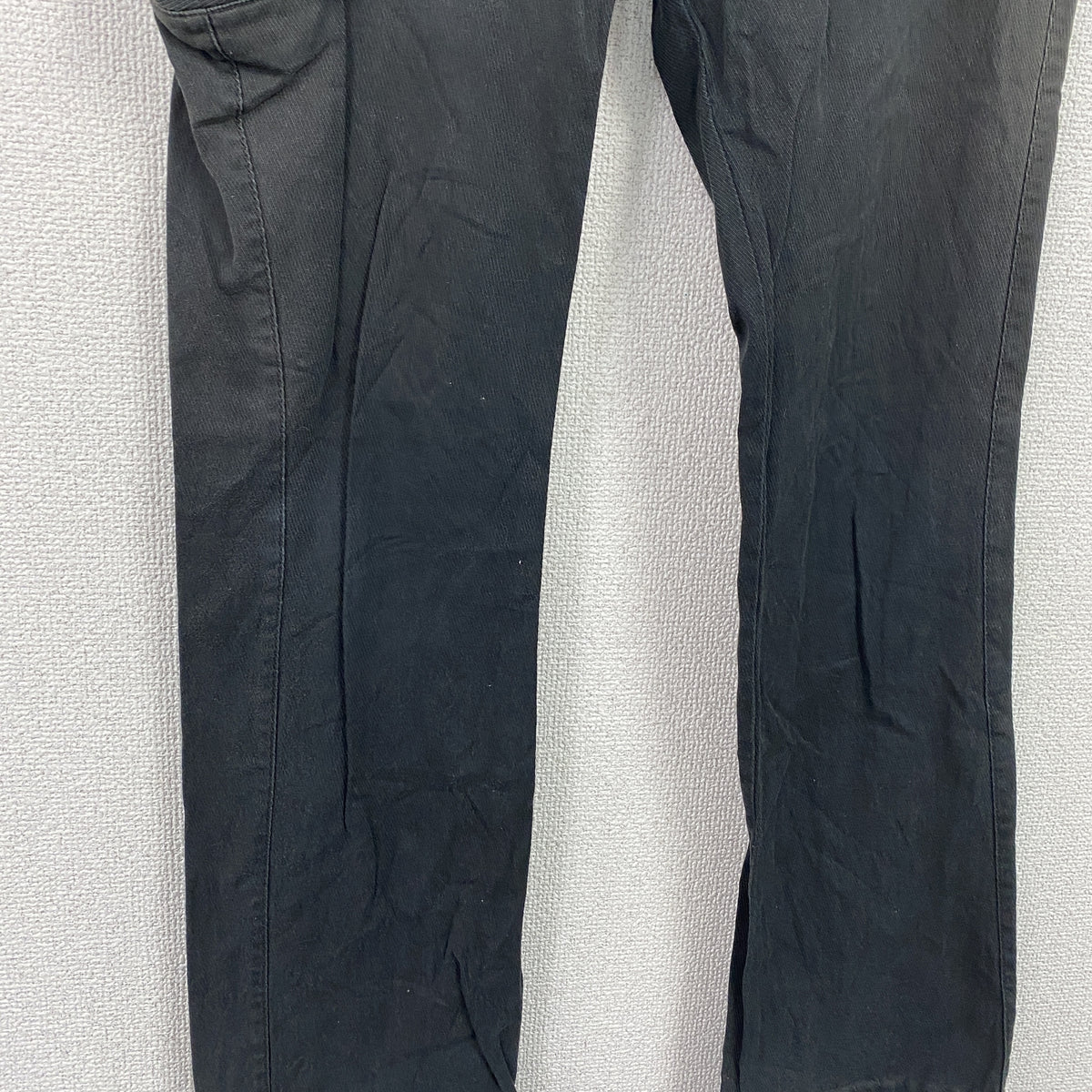 adidas　アディダス　ダストレッチパンツ　ジップフライ　黒　ブラック　76サイズ　古着