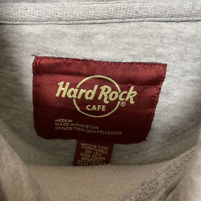 古着 used　HardRockCafe　ハードロックカフェ　長袖プリントパーカー　ORLANDO　オーランド　グレー　Mサイズ