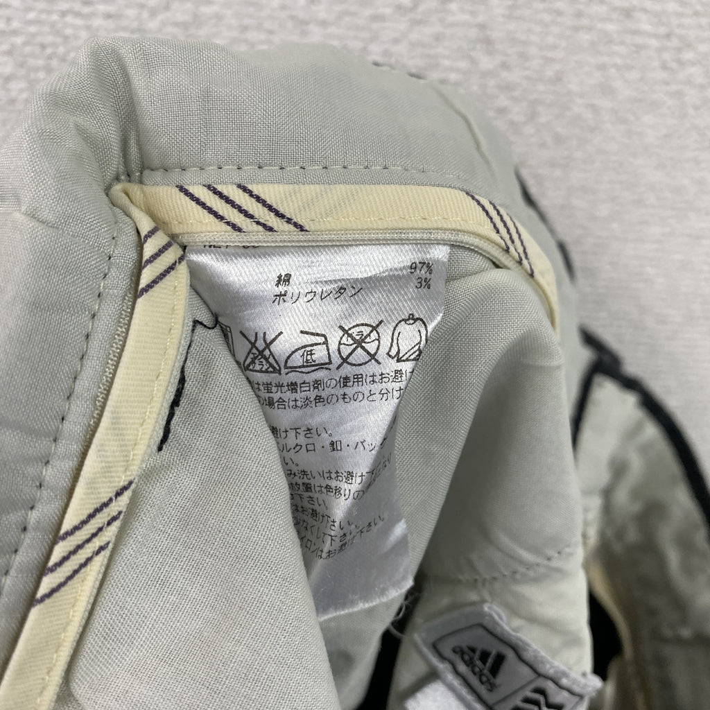 adidas　アディダス　ダストレッチパンツ　ジップフライ　黒　ブラック　76サイズ　古着