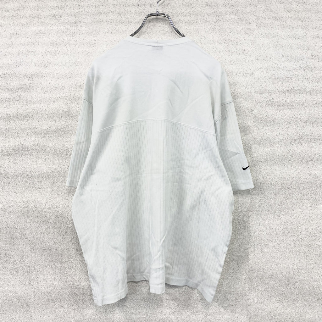 90s　NIKE　ナイキ　NIKE Court　ナイキコート　半袖Tシャツ　スウッシュ　ヴィンテージ　白　ホワイト　2XLサイズ　古着