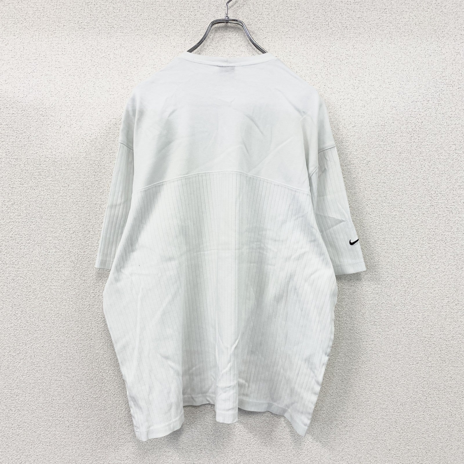 90s　NIKE　ナイキ　NIKE Court　ナイキコート　半袖Tシャツ　スウッシュ　ヴィンテージ　白　ホワイト　2XLサイズ　古着