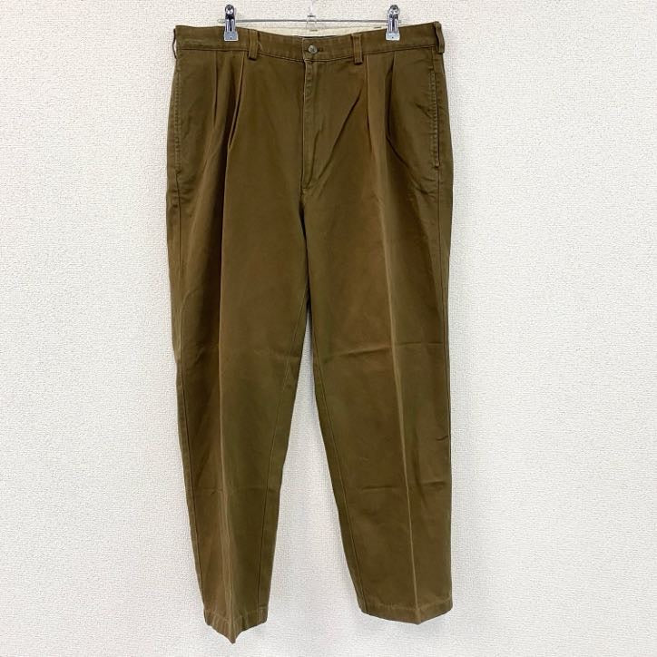 RALPH LAUREN ポロラルフローレン　ポロチノ　チノパンツ　ジップフライ　茶色　ブラウン　W36サイズ　古着