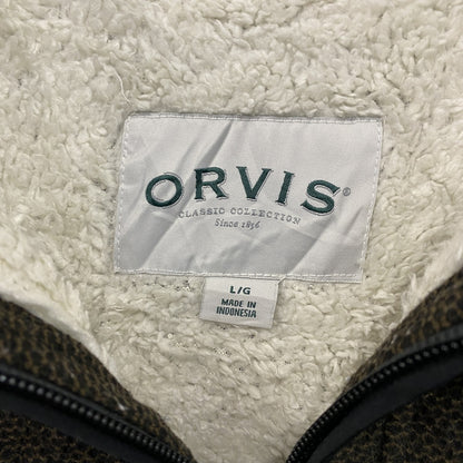 ORVIS　オービス　ハーフジッププルオーバー　フリースライナー　茶色　ブラウン　Lサイズ