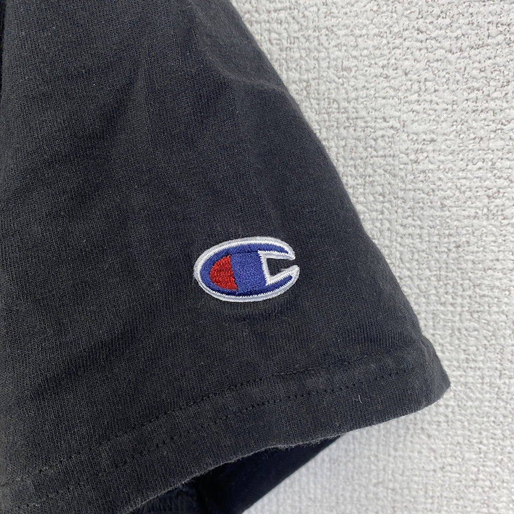 champion　チャンピオン　半袖プリントTシャツ　ドメーヌ・セリーヌ　レトロ　ブラック　黒　Mサイズ　古着