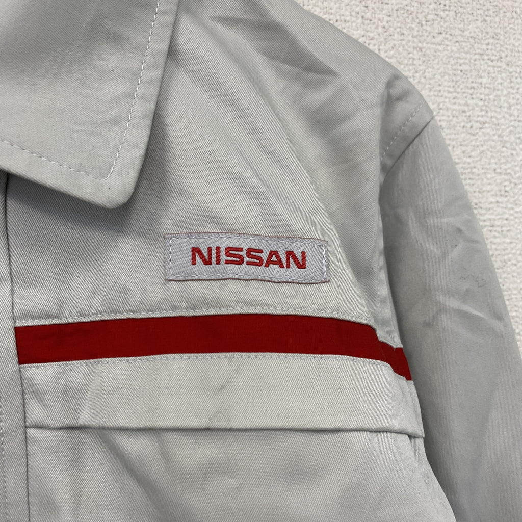 NISSAN　日産　ワークジャケット/作業着　企業ロゴ　灰色　グレー　Mサイズ　古着