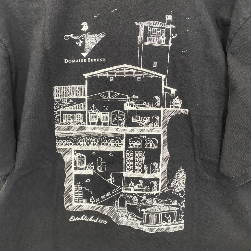 champion　チャンピオン　半袖プリントTシャツ　ドメーヌ・セリーヌ　レトロ　ブラック　黒　Mサイズ　古着
