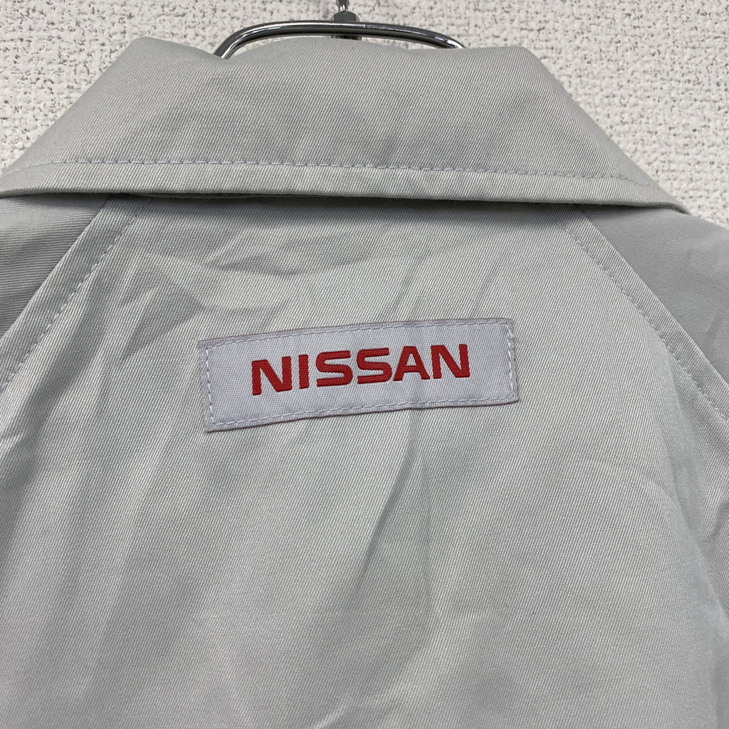 NISSAN　日産　ワークジャケット/作業着　企業ロゴ　灰色　グレー　Mサイズ　古着