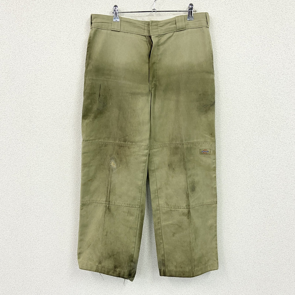 Dickies　ディッキーズ　ダブルニーワークパンツ　ジップフライ　ベージュ　古着