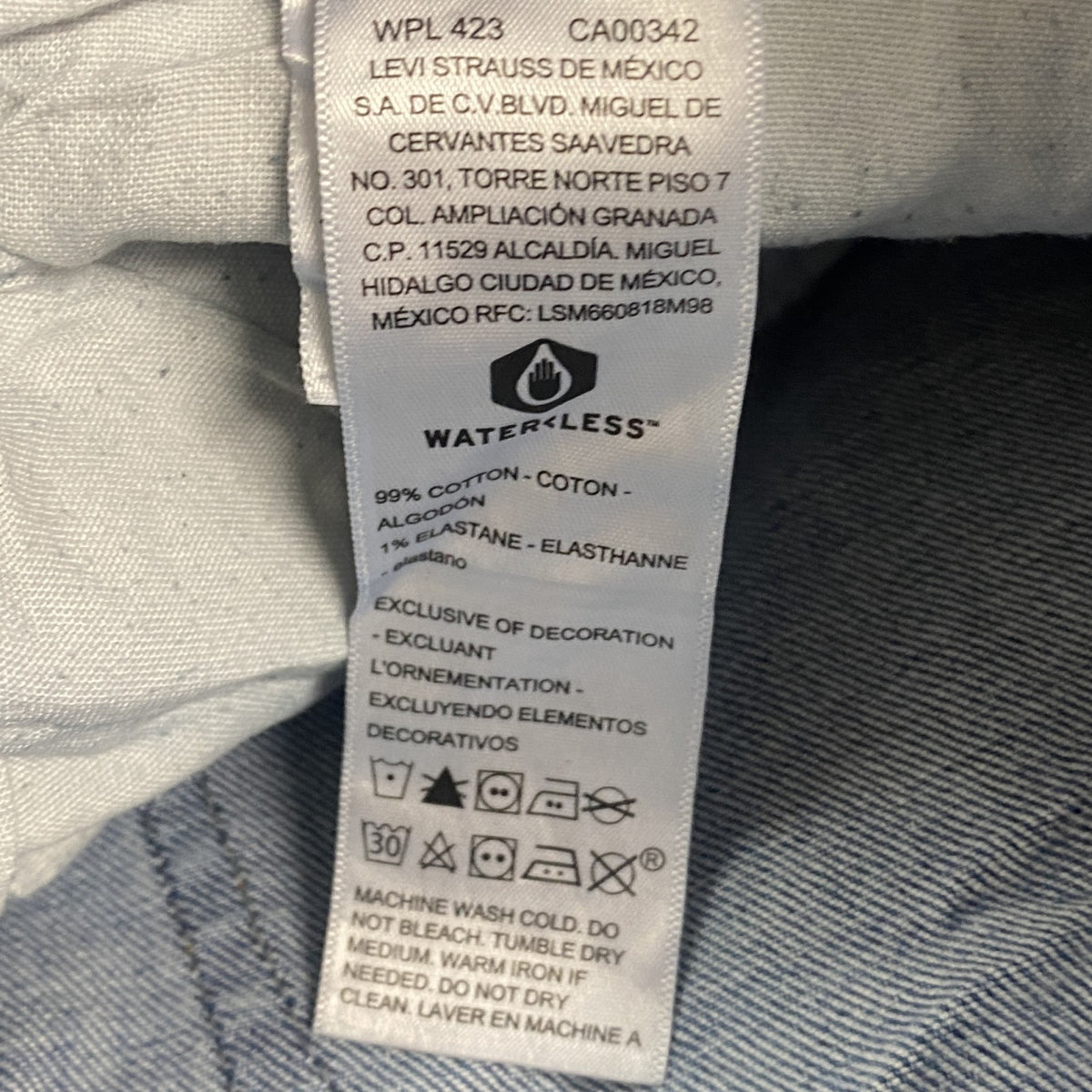 Levi’s　リーバイス　デニムパンツ/ジーンズ　ジップフライ　縦落ち　インディゴ　W30サイズ　古着