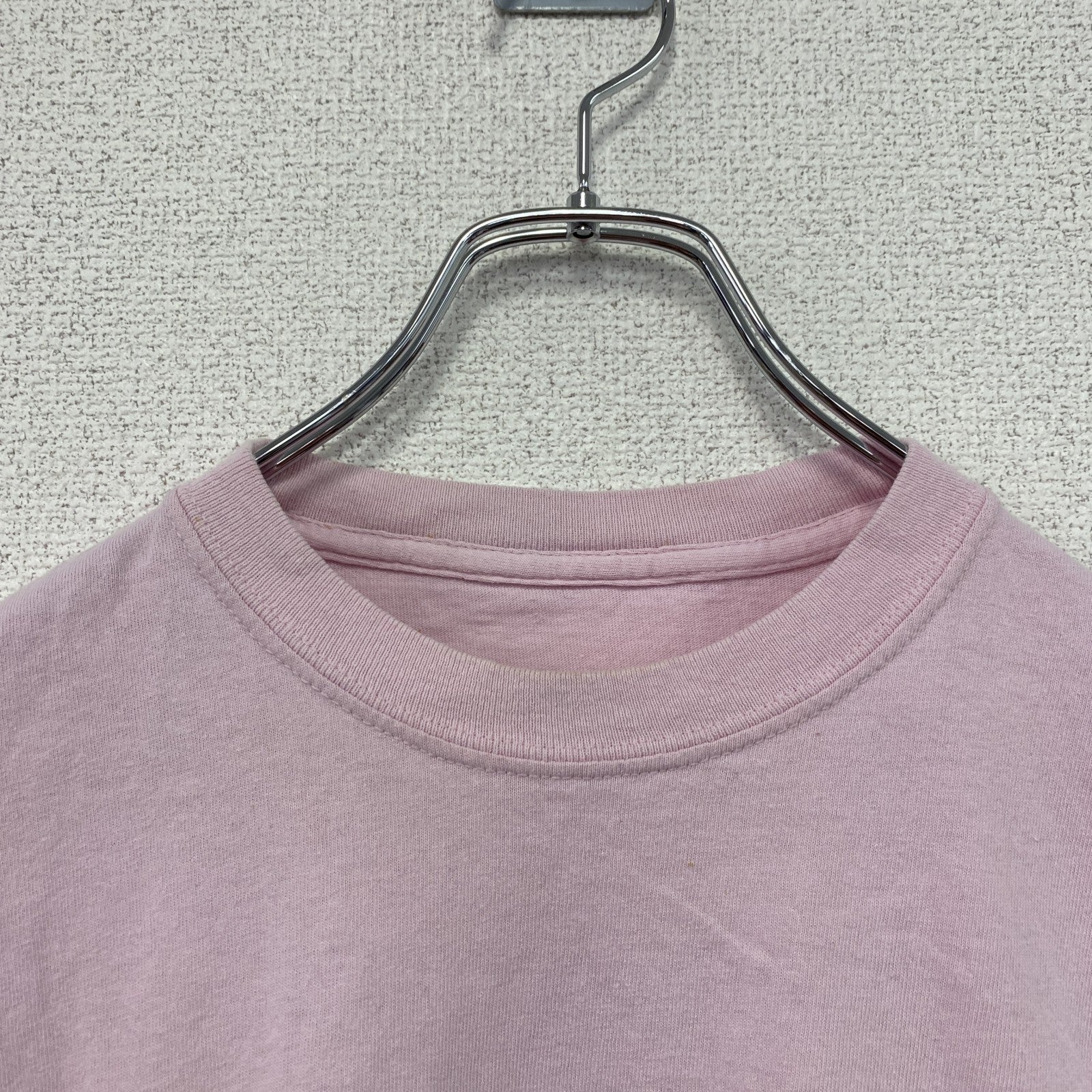 半袖プリントTシャツ　MaskTシャツ　バラクラバ　目出し帽　ピンク カットソー メンズ 古着