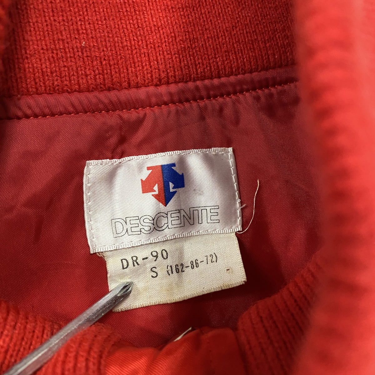 DESCENTE　オールドデサント　スタジャン/スタジアムジャケット　赤　レッド　Sサイズ　古着