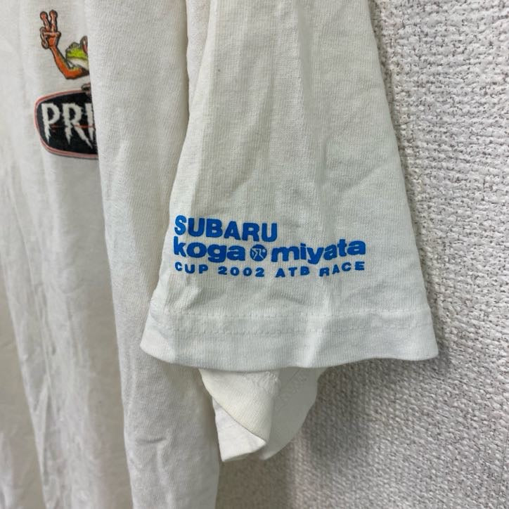 00s　PRIMAL　半袖プリントTシャツ　ヴィンテージ　白　ホワイト　Lサイズ カットソー メンズ コットン 古着