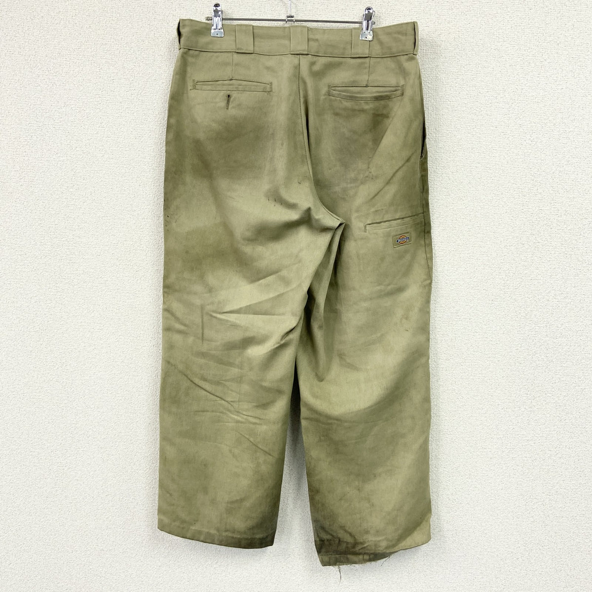 Dickies　ディッキーズ　ダブルニーワークパンツ　ジップフライ　ベージュ　古着