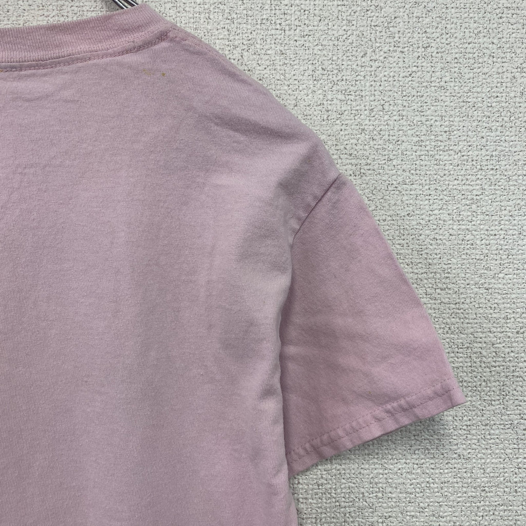 半袖プリントTシャツ　MaskTシャツ　バラクラバ　目出し帽　ピンク カットソー メンズ 古着