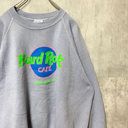 古着 used　90s　USA製　Hard Rock CAFE ハードロックカフェ　長袖プリントスウェット　トレーナー　ラグラン