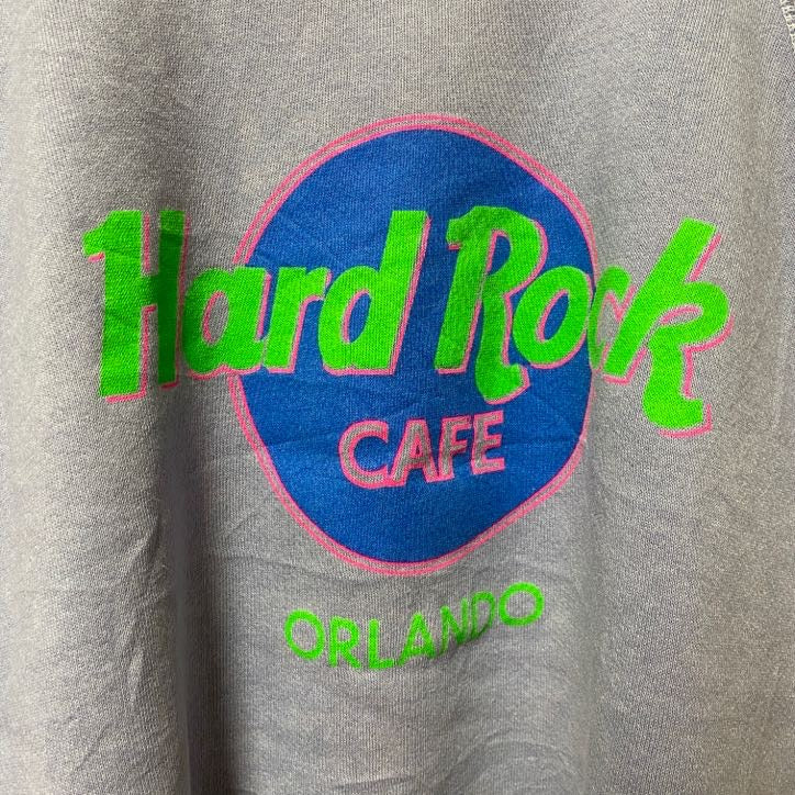 古着 used　90s　USA製　Hard Rock CAFE ハードロックカフェ　長袖プリントスウェット　トレーナー　ラグラン