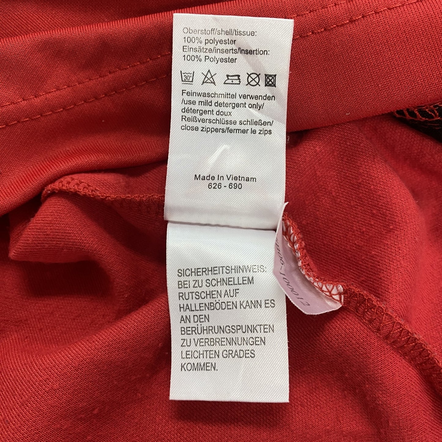 erima　トラックジャケット/ジャージ　ハーフジップジャケット　赤　レッド　10サイズ