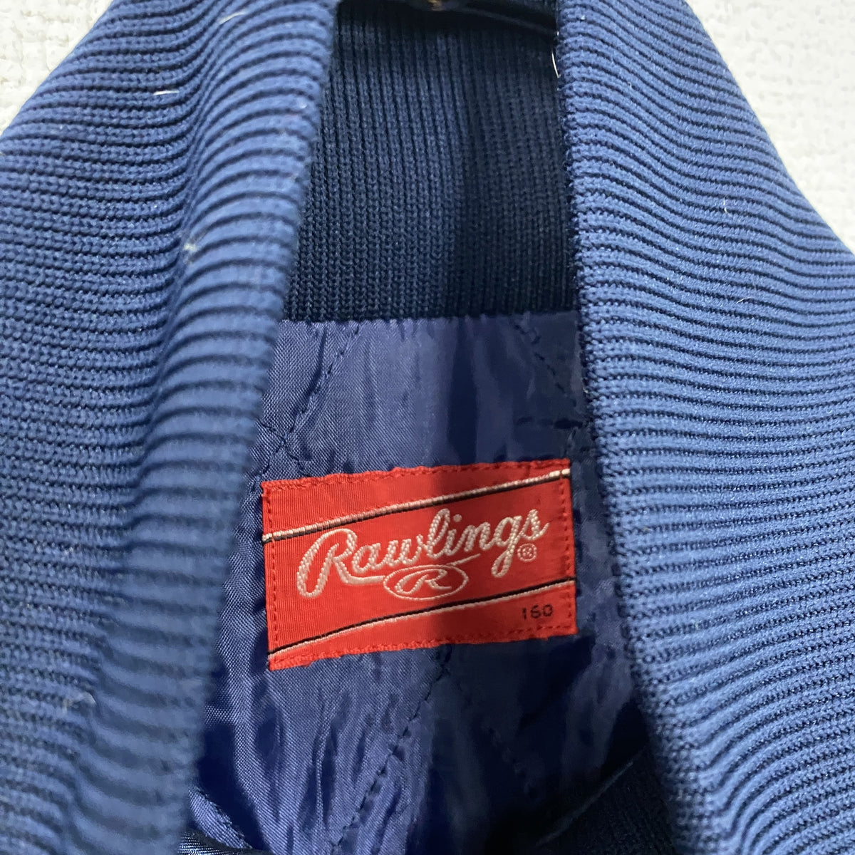Rawlings　ローリングス　スタジャン/スタジアムジャケット　紺　ネイビー　160サイズ　古着