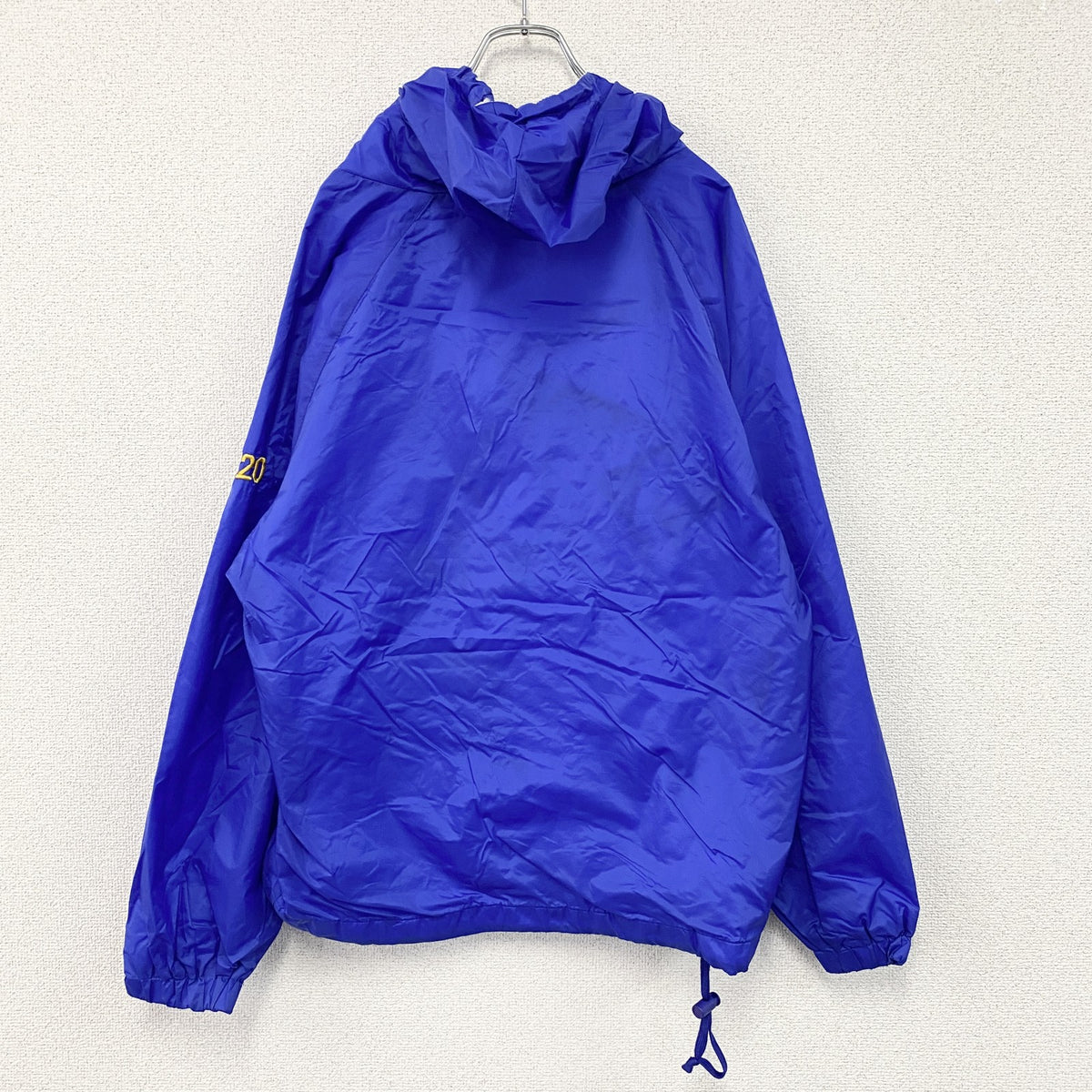 80s～　Acadia　アノラックパーカー　刺繍ロゴ　ヴィンテージ　青　ブルー　Mサイズ　古着