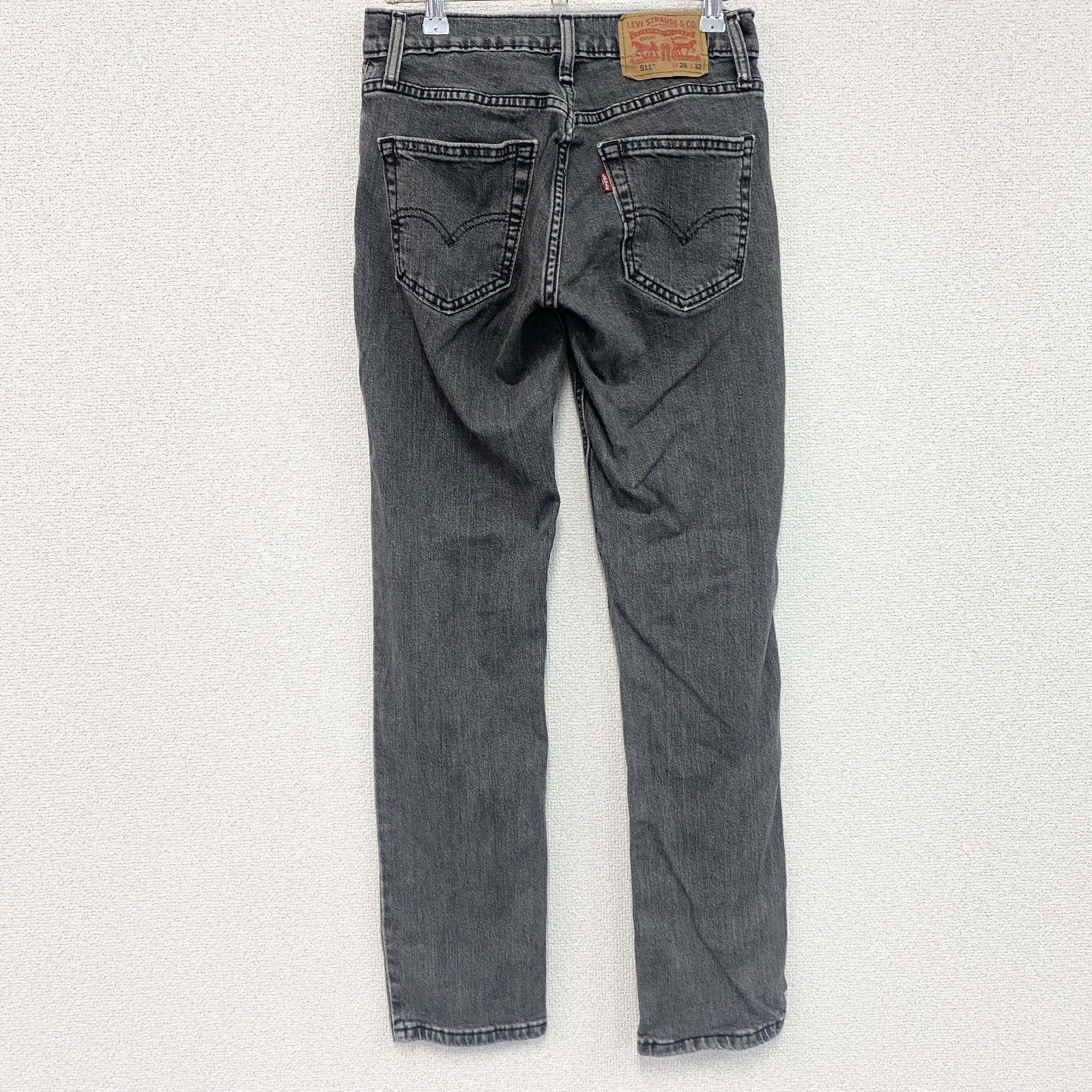Levi’s　リーバイス　511　ブラックデニムパンツ/ジーンズ　ジップフライ　黒　ブラック　W28サイズ　古着
