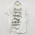 MANIBAN　半袖プリントTシャツ　人物T　白　ホワイト カットソー メンズ 古着