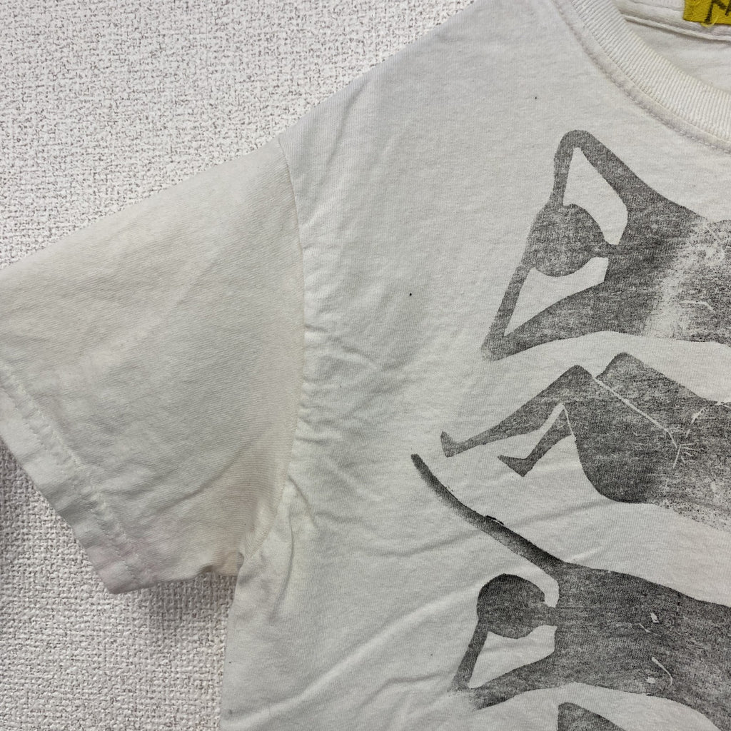MANIBAN　半袖プリントTシャツ　人物T　白　ホワイト カットソー メンズ 古着