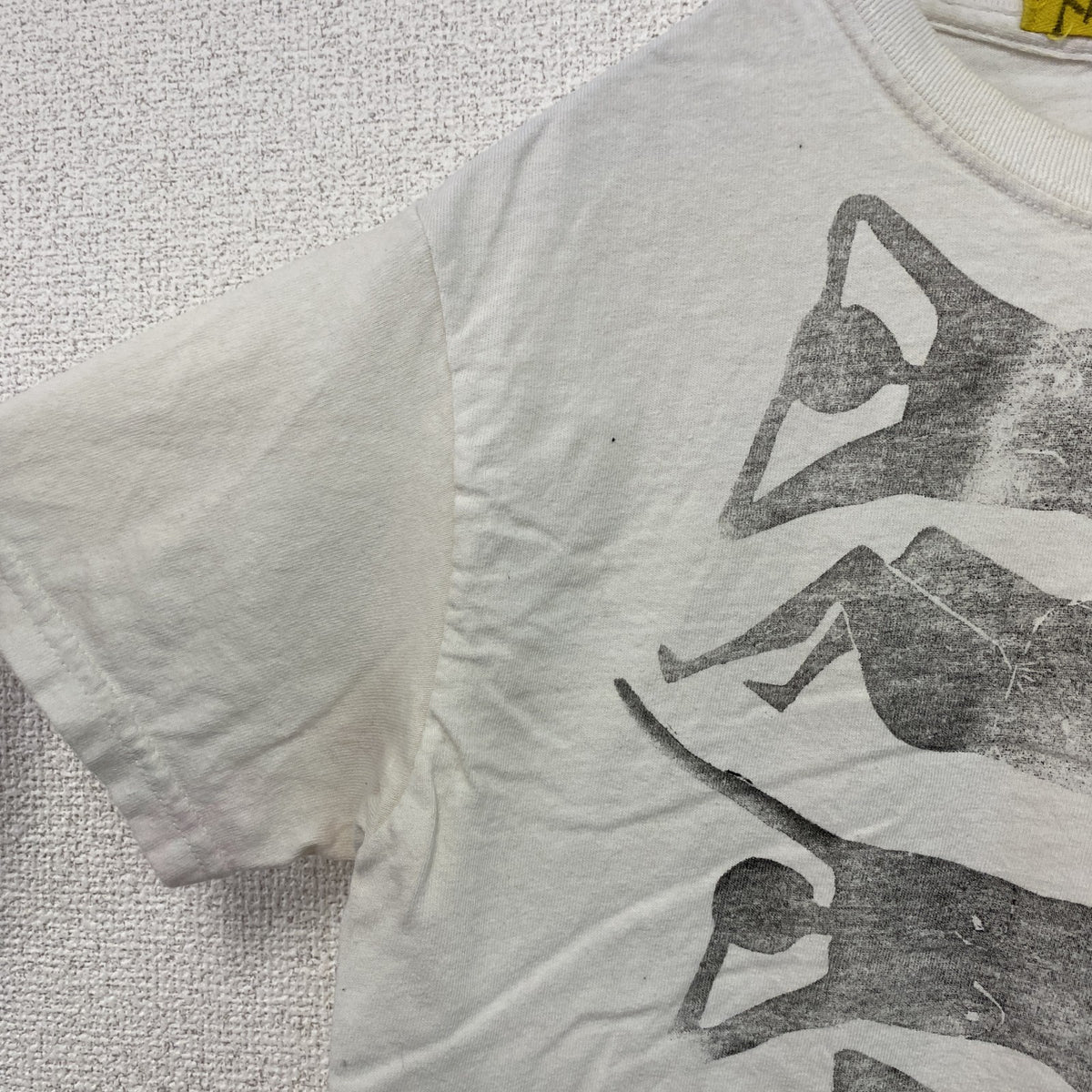 MANIBAN　半袖プリントTシャツ　人物T　白　ホワイト カットソー メンズ 古着