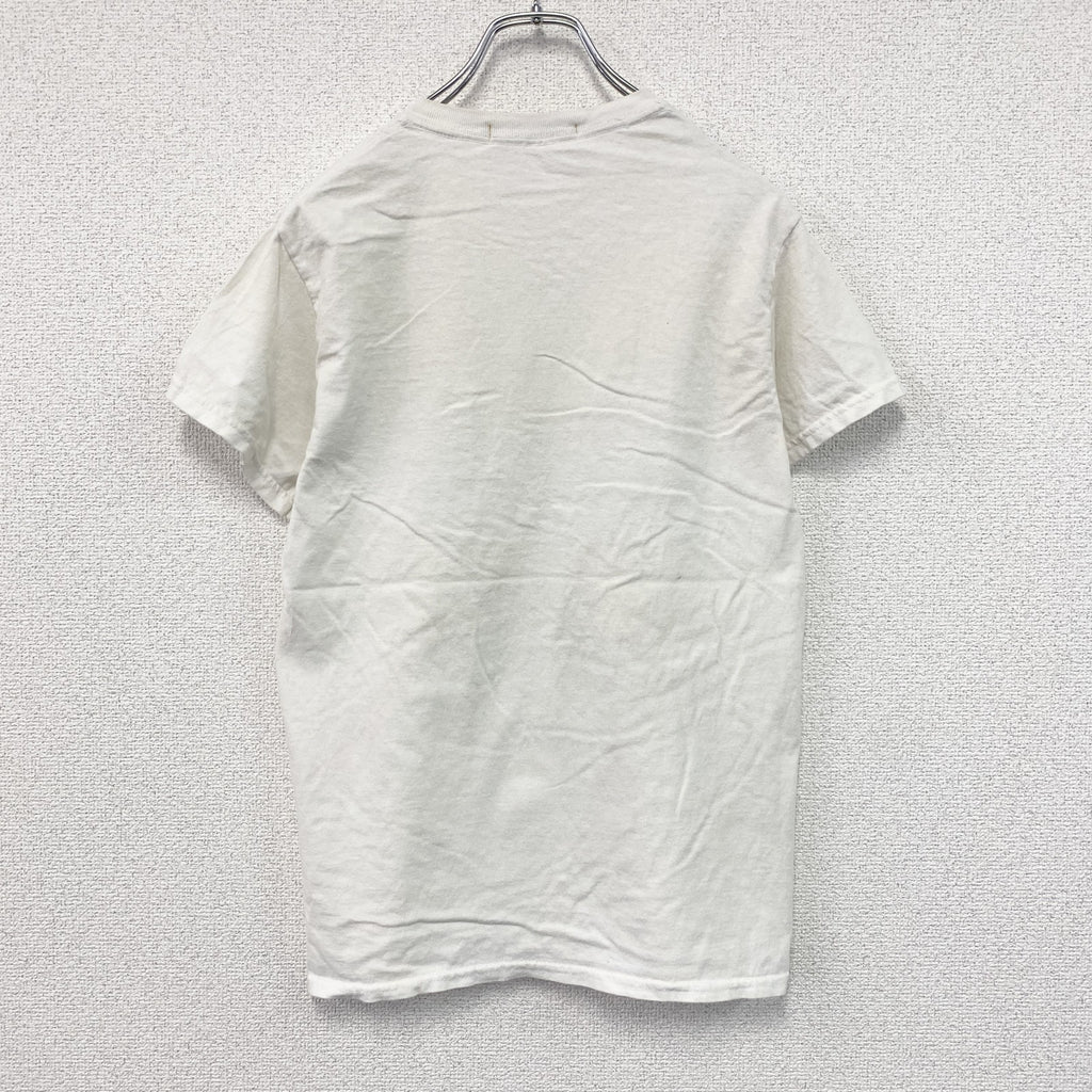MANIBAN　半袖プリントTシャツ　人物T　白　ホワイト カットソー メンズ 古着