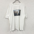 Aoojre　半袖プリントTシャツ　白　ホワイト カットソー メンズ コットン 古着