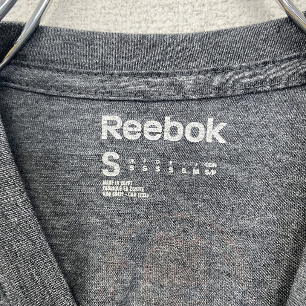Reebok　リーボック　半袖プリントTシャツ　スパルタンレース　フィニッシャー　2015　グレー　灰色　Sサイズ　古着