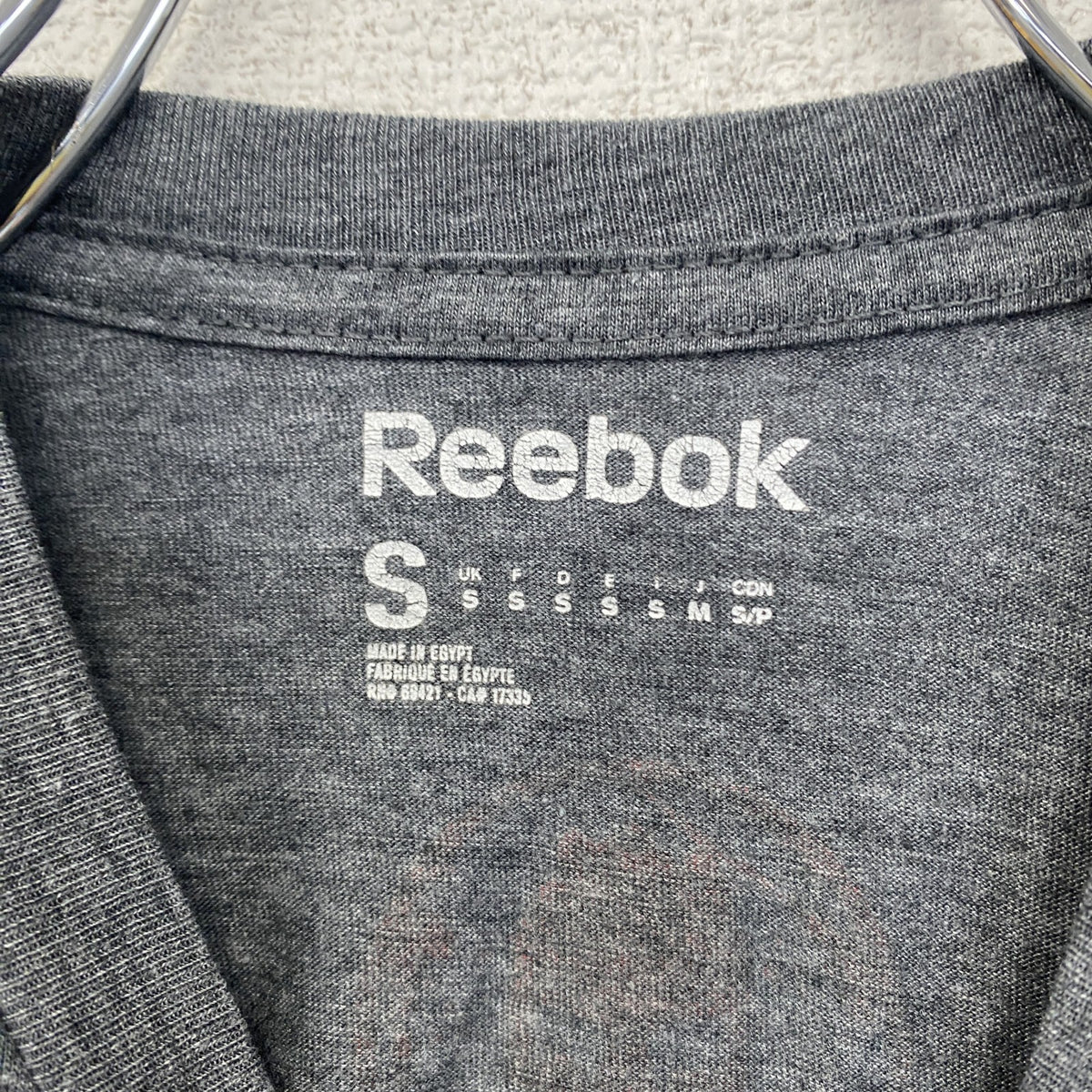 Reebok　リーボック　半袖プリントTシャツ　スパルタンレース　フィニッシャー　2015　グレー　灰色　Sサイズ　古着