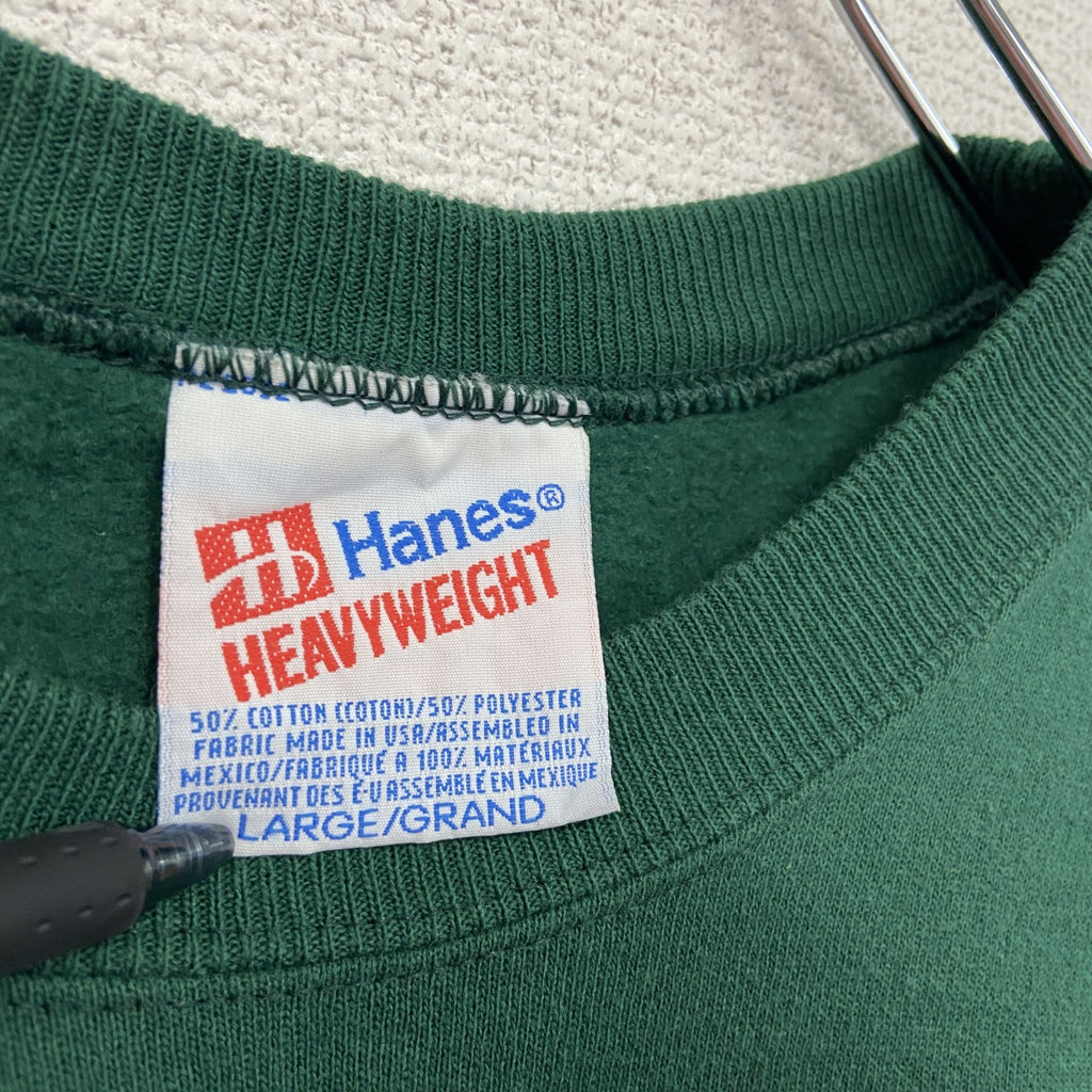 80s～　Hanes　ヘインズ　スウェット/トレーナー　ヴィンテージ　緑　グリーン　Lサイズ　古着