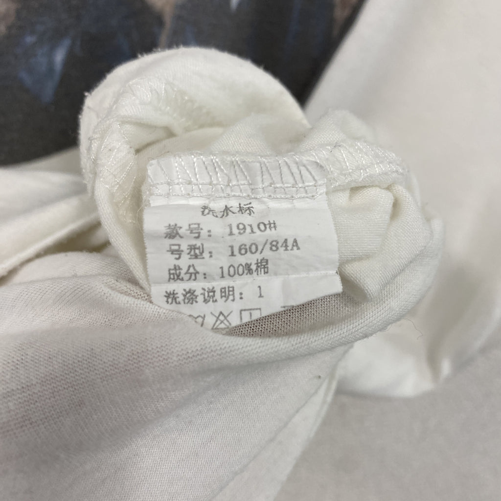 Aoojre　半袖プリントTシャツ　白　ホワイト カットソー メンズ コットン 古着