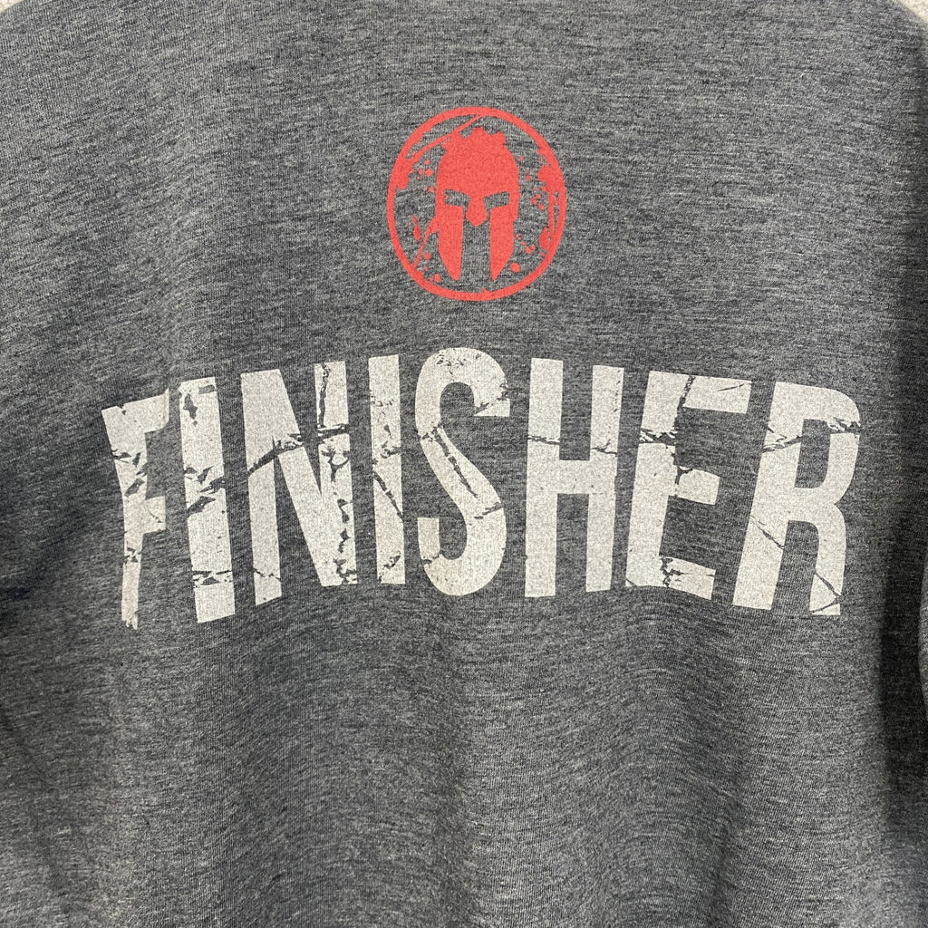 Reebok　リーボック　半袖プリントTシャツ　スパルタンレース　フィニッシャー　2015　グレー　灰色　Sサイズ　古着