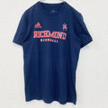 adidas　アディダス　半袖プリントTシャツ　RICHMOND　リッチモンド　ベースボール　ネイビー　紺　Ｓサイズ　古着