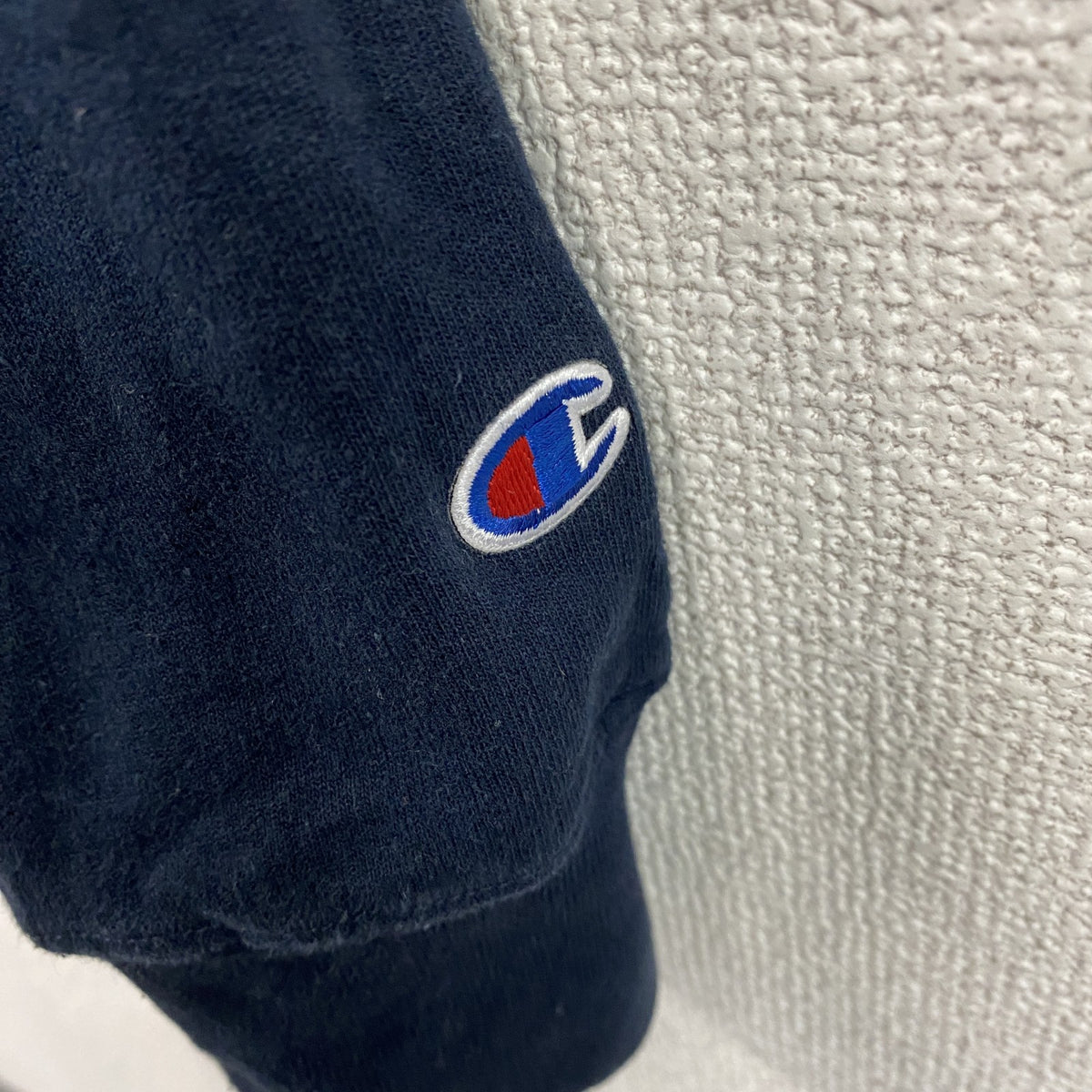 Champion　チャンピオン　ハーフジッププルオーバースウェット/トレーナー　紺　ネイビー　XLサイズ　古着
