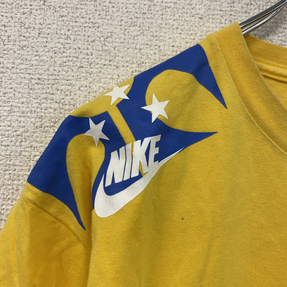 00s　NIKE　ナイキ　ロナウド　半袖プリントTシャツ　ヴィンテージ　黄色　イエロー　Lサイズ　古着