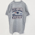 NFL　半袖プリントTシャツ　スーパーボールチャンピオン　ニューイングランド・ペイトリオッツ　グレー　灰色　Lサイズ　古着
