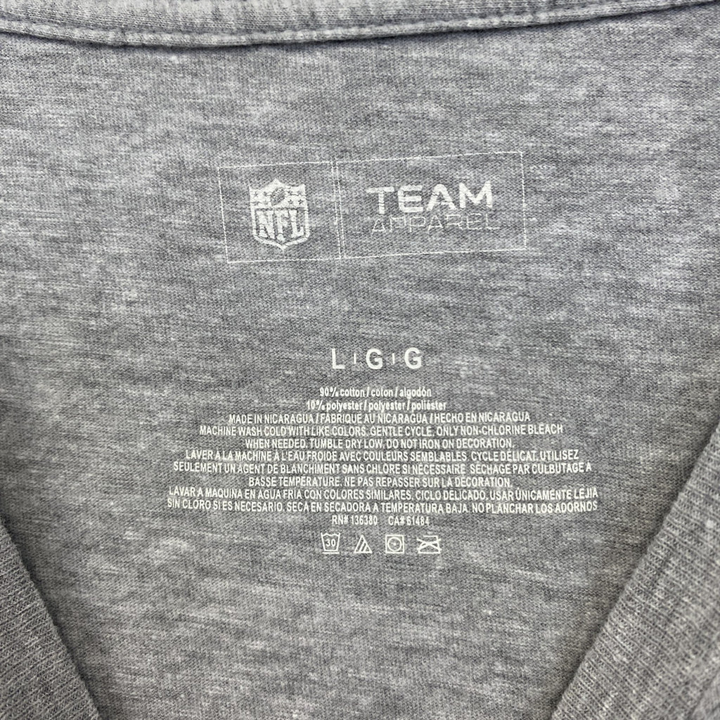NFL　半袖プリントTシャツ　スーパーボールチャンピオン　ニューイングランド・ペイトリオッツ　グレー　灰色　Lサイズ　古着