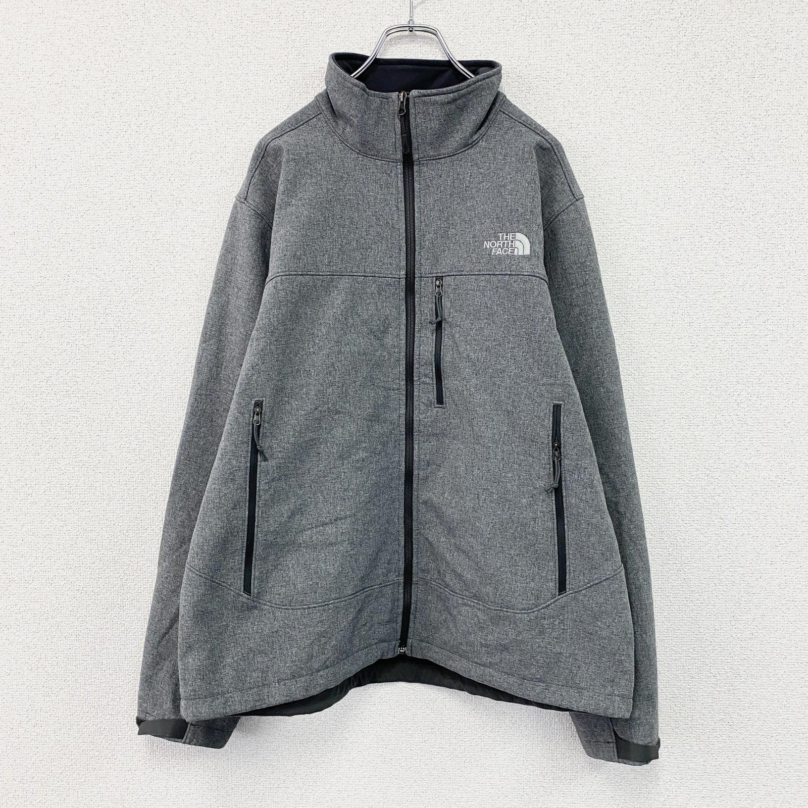 THE NORTH FACE　ザ・ノースフェイス　Apex Bionic Jacket　ソフトシェルジャケット　グレー　灰色　Lサイズ メンズ ポリエステル 古着
