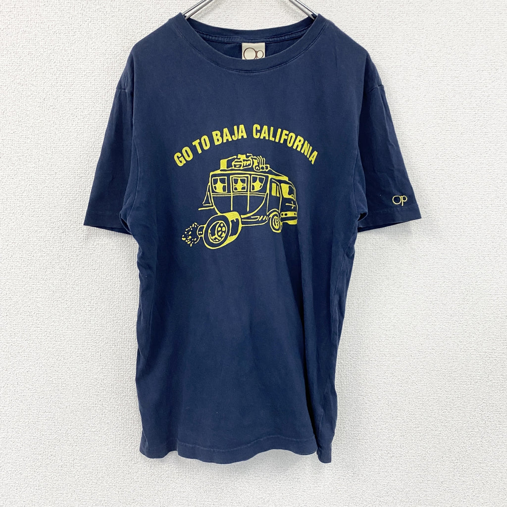 Ocean Pacific　オーシャンパシフィック　半袖プリントTシャツ　紺　ネイビー　XLサイズ　古着