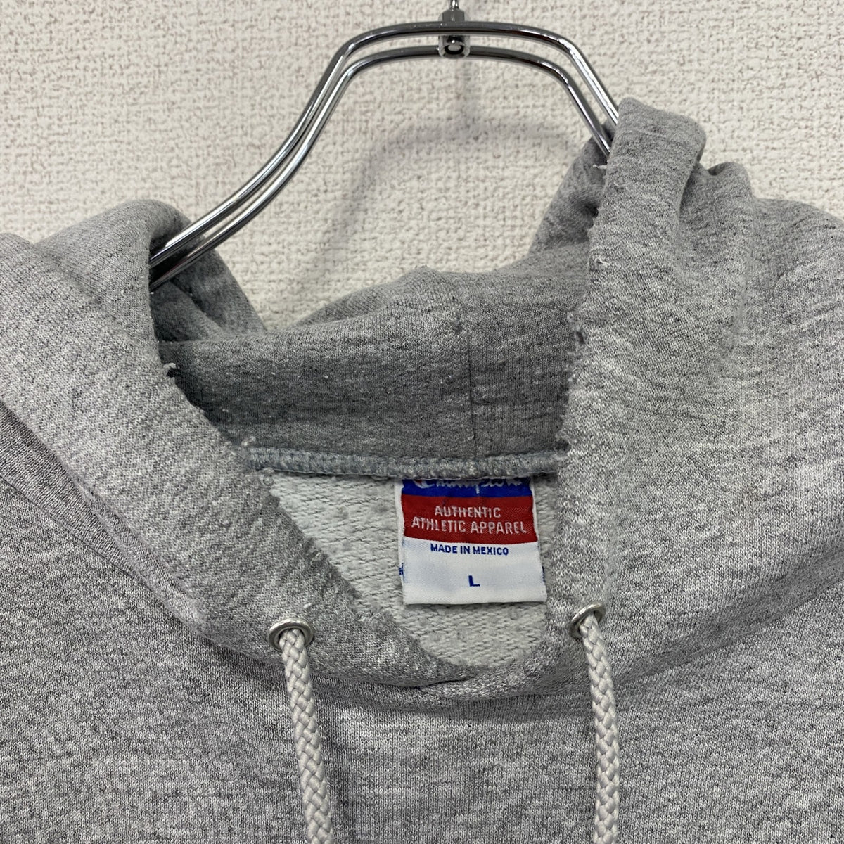 00s　Champion　チャンピオン　スウェットパーカー/フーディー　アーチプリント　ヴィンテージ　灰色　グレー　Lサイズ　古着