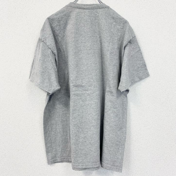 champion　チャンピオン　半袖カレッジプリントTシャツ　アーチプリント　3連プリント　現行　灰色　グレー　XLサイズ　古着