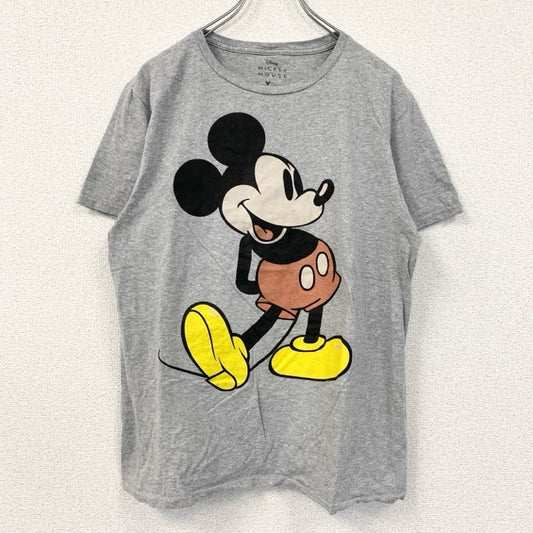 古着 used　Disney　ディズニー　半袖プリントTシャツ　ミッキーマウス　Mickey Mouse　グレー　Mサイズ