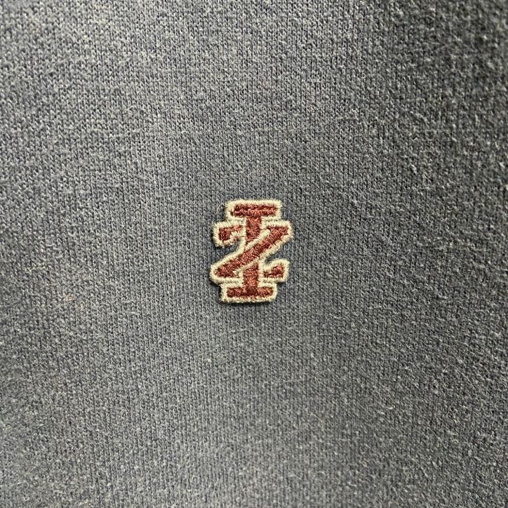 IZOD　アイゾッド　長袖ハーフジップスウェット　トレーナー　ワンポイント刺繍　Vintage　ネイビー　紺　Mサイズ　古着