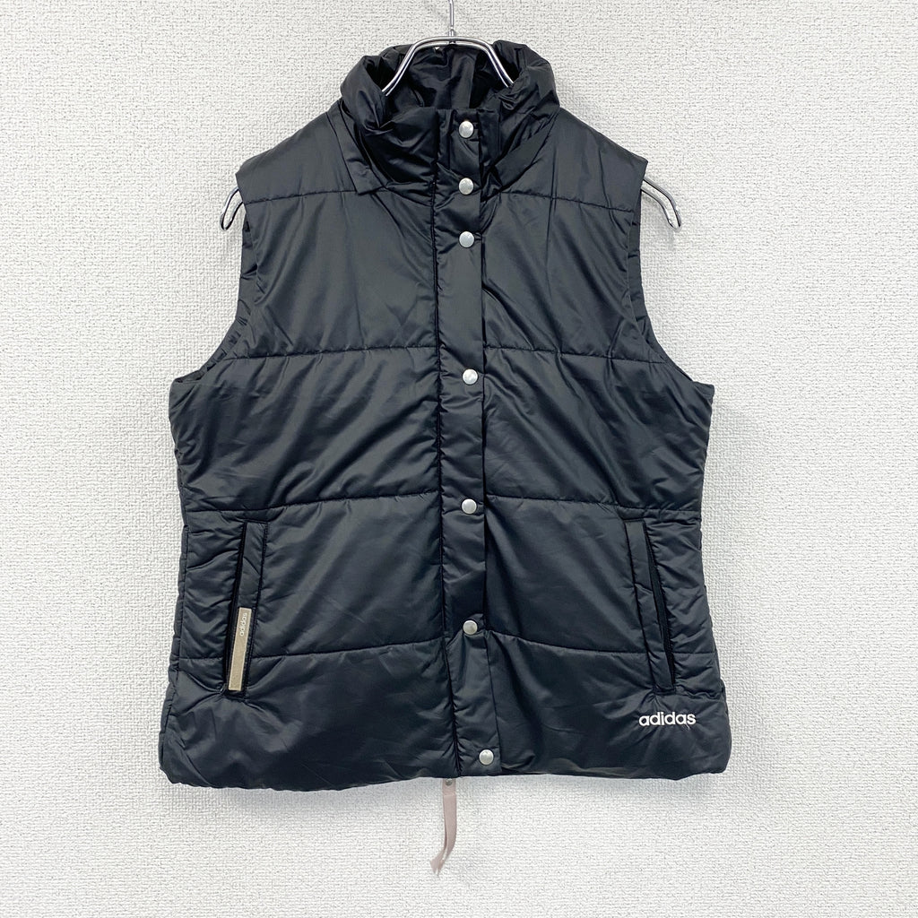 adidas　アディダス　中綿ベスト　黒　ブラック　Mサイズ　古着
