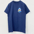 Hanes　ヘインズ　半袖プリントTシャツ　ディズニーランド　ミッキーマウス　レトロ　ネイビー　紺　Sサイズ　古着