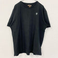 ATLAS FOR MEN　半袖ワンポイント刺繍Tシャツ　ワッペン　レトロデザイン　ブラック　黒　XLサイズ　古着