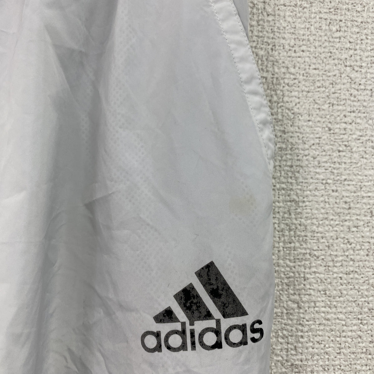 adidas　アディダス　トラックパンツ/ジャージパンツ　白　ホワイト　Lサイズ メンズ ポリエステル 古着